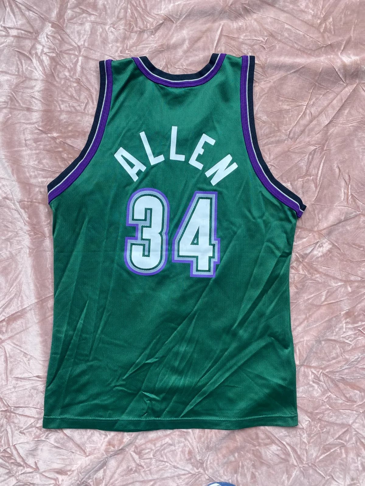 Camiseta NBA Ray Allen Milwaukee Bucks Vintage 90s Champion Talla 40 M, imagen 2